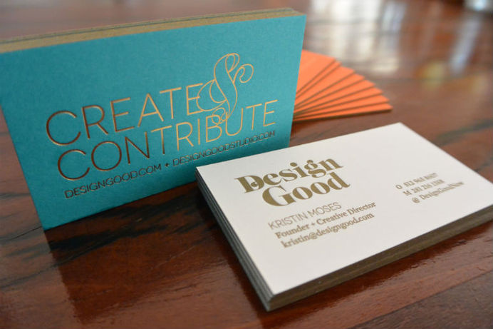 design_good Business Cards #business #branding #print #gold #cards