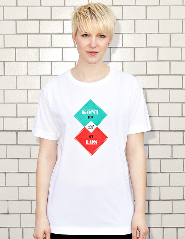 CONTRASTLESS - women - white t-shirt | NATRI - Shirt Label #modern #print #design #shirt #minimal #fashion #type #typography