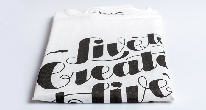 Live to Create by RAG #handlettering #typography #tshirt