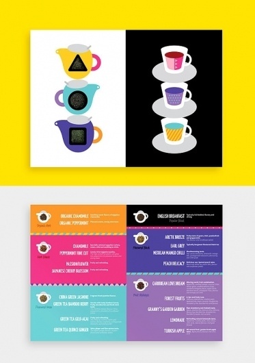 Winter Tea Menu on the Behance Network #vector #pattern #menu #color #bold #illustration #shape #minimal