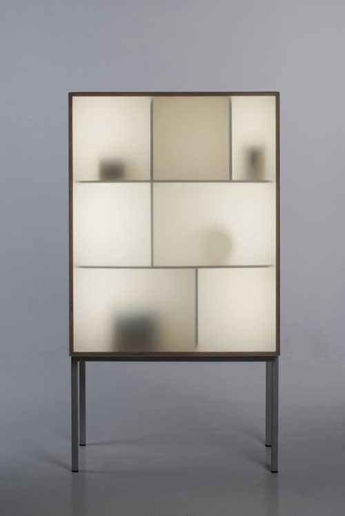 Displayaway cabinet w/ led lighting by Norwegian designer Stine Knudsen Aas #furniture