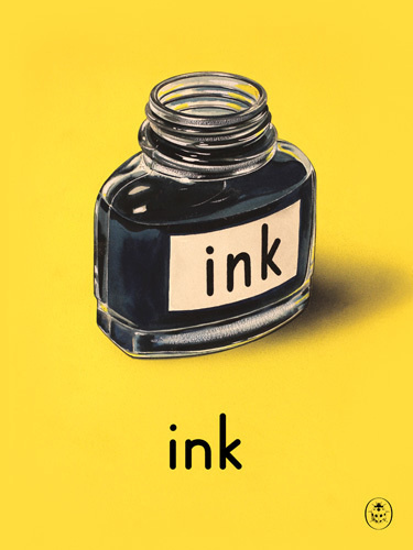 ink Art Print by Ladybird Books Easyart.com #print #design #retro #artprints #vintage #art #bookcover