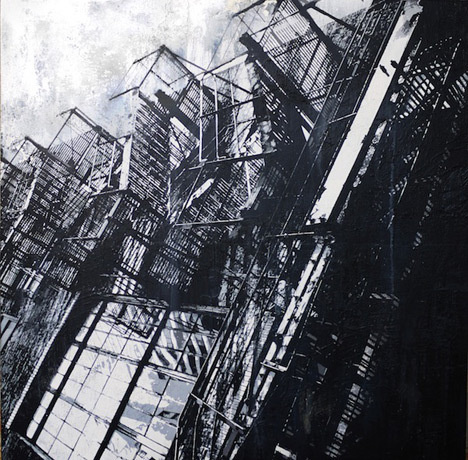 CJWHO ™ (Stunning New Stencil Work from 'Escape Artist'...) #white #streetart #design #black #stencil #illustration #art #and