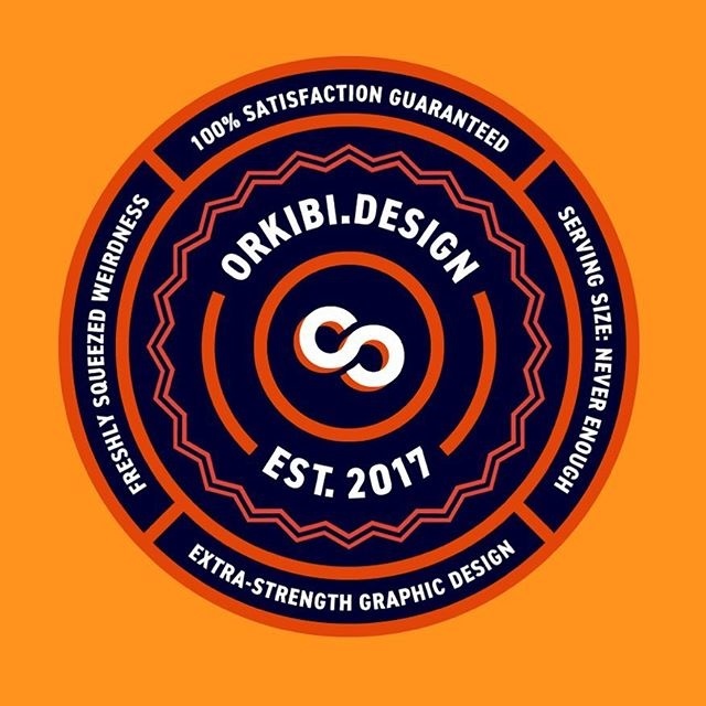 I made a sticker to stick on stuff. #thicklines #circles #iamadesigner #extrastrength #designstuff #stickers #orange #identitydesign