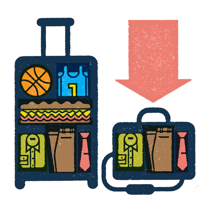 A series of illustration for Trunk Club about the benefits of the duffel bag. Art Director: Andy Schwegler #illustration #editorial
