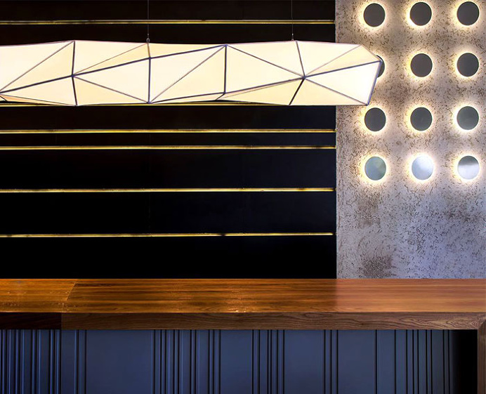 Sushi Restaurant with Origami Lights - #restaurant, restaurant, #lamp, #design, #lighting, lights, lighting design