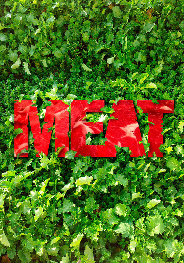 meat poster on Behance #lawn #raw #grass #design #graphic #meat #poster #italy