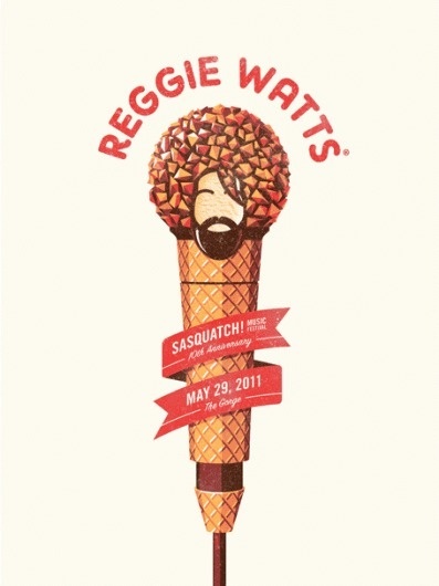DKNG Studios » A Tasty New Poster for Reggie Watts #reggie #watts #posters #dkng