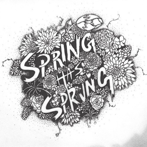 SPRING HAS SPRŪNG — #lettering #handlettering #floral #illustration #type