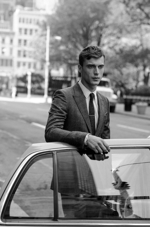 Clement ChabernaudÂ Photographed byÂ Sasha... | male model #white #black #men #and #fashion #man #suit