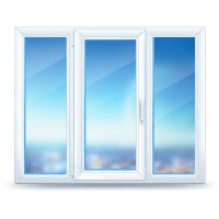 Plastic windows | Windows made of metal and plastic | Three-part window