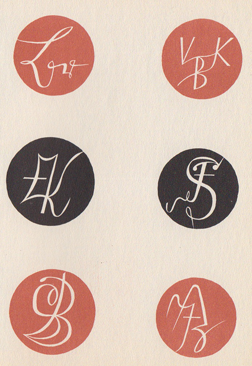 Max Körner's Das Neue Monogram und Zeichenwerk #calligraphy #type #50s #monogram