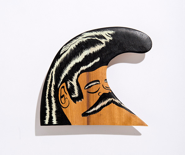 Gee 6 #sculpture #character #face #object #mustache #surfboard