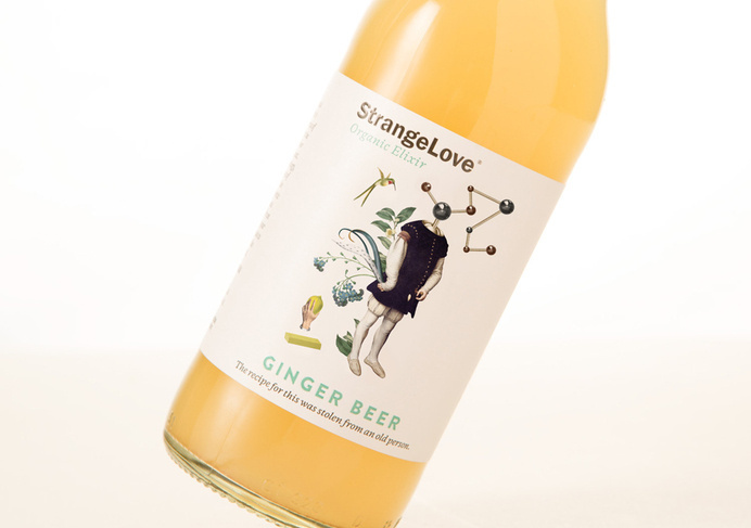 Packaging featuring illustration by Randy Mora and designed by Marx Design for Australian soft drink brand StrangeLove #illustration