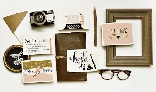 Quill & Fox Design #glasses #stationary #branding #you #thank #cards