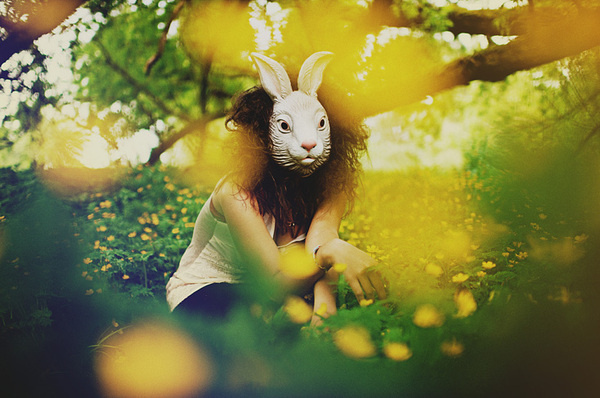 masks 0045lr #photographer #seattle #bunny #flowers