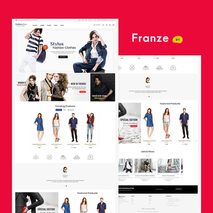 Franze - Woocommerce Muti-Purpose Responsive Theme | TemplateTrip