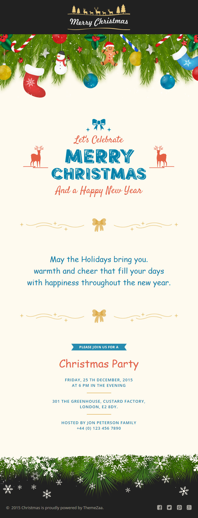 #Christmas #Responsive #Email Template with Online #Builder for Christmas #Wish http://goo.gl/f3Dnmt