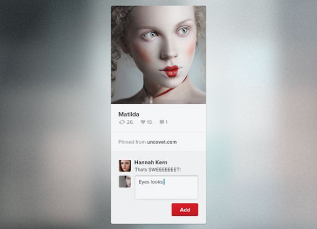 Minimal pinterest widget with avatar Free Psd. See more inspiration related to Avatar, Psd, Minimal, Pinterest, Horizontal, Freebie and Widget on Freepik.