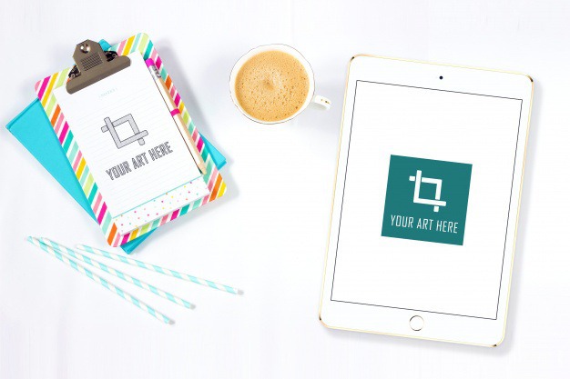 Tablet screen on desktop mock up Free Psd. See more inspiration related to Mockup, Template, Web, Website, Mock up, Tablet, Templates, Website template, Desktop, Screen, Mockups, Up, Web template, Realistic, Real, Web templates, Mock ups, Mock and Ups on Freepik.