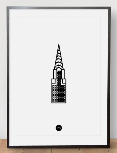 Image of Chrysler Riso Print White #risograph #print #chrysler #poster