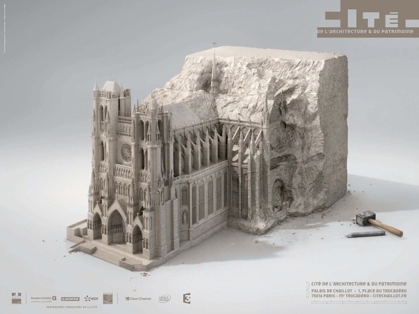 CJWHO ™ (Print Cité de l'Architecture by Illusion Havas...) #illusion #print #design #advertising #illustration #architecture #art