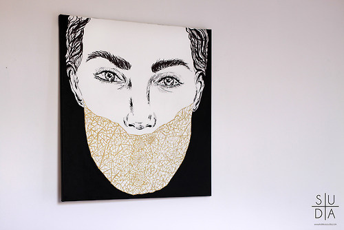 www.mateuszsuda.com contact: mateusz.suda@gmail.com #suda #mateusz #paiting #black #muzzle #piting #women #acril #mateuszsudacom #gold #art #fashion #oli