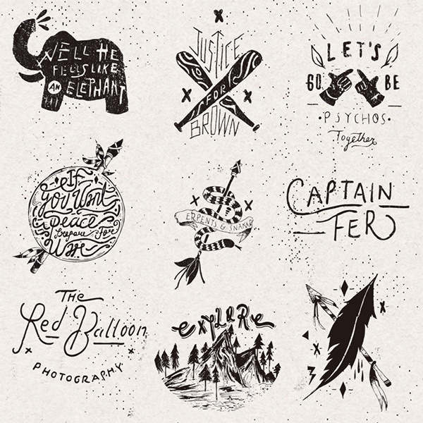 Logos & hand draws on Behance by Nicolás Crespo #mark #logo #drawn #hand