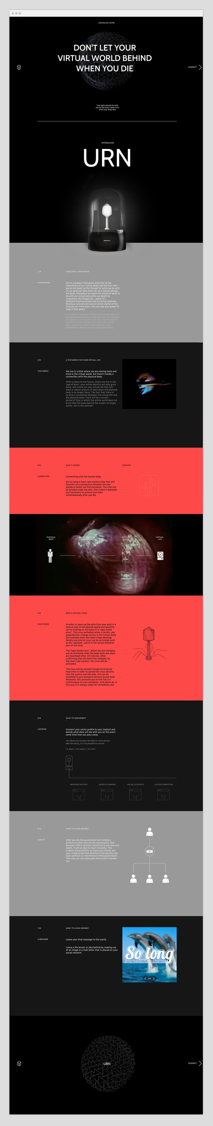 Urn - https://readymag.com/4737/ #future design #computer virus #website