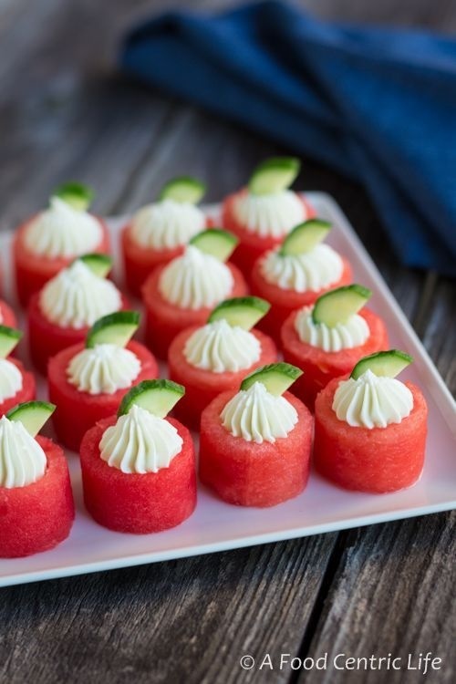 Wassermelone & Ziegenkäse #water #food #melon #finger #party