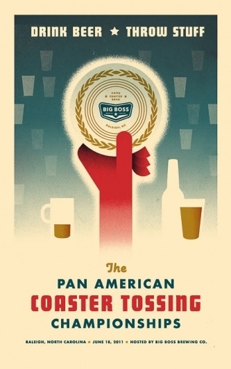 Pan American Coaster Tossing Championships #brewery #beer #design #graphic #label