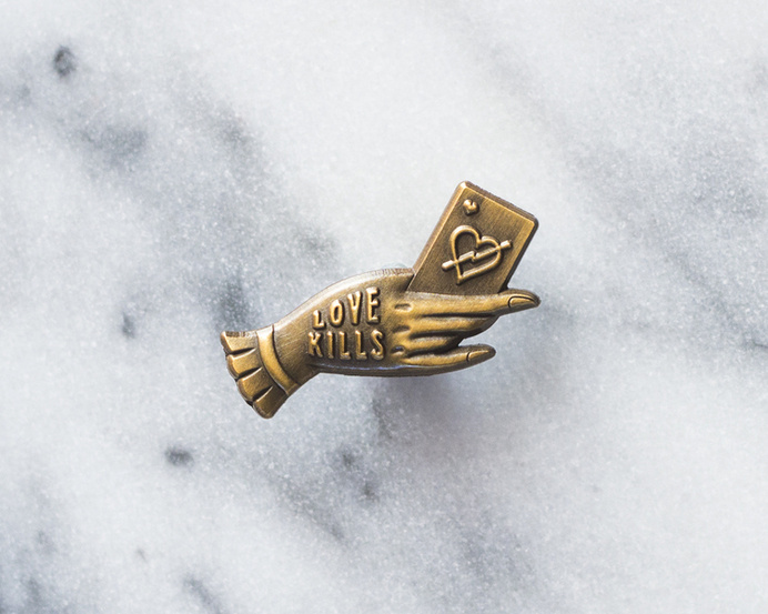 love kills, theblksmith.com, pin