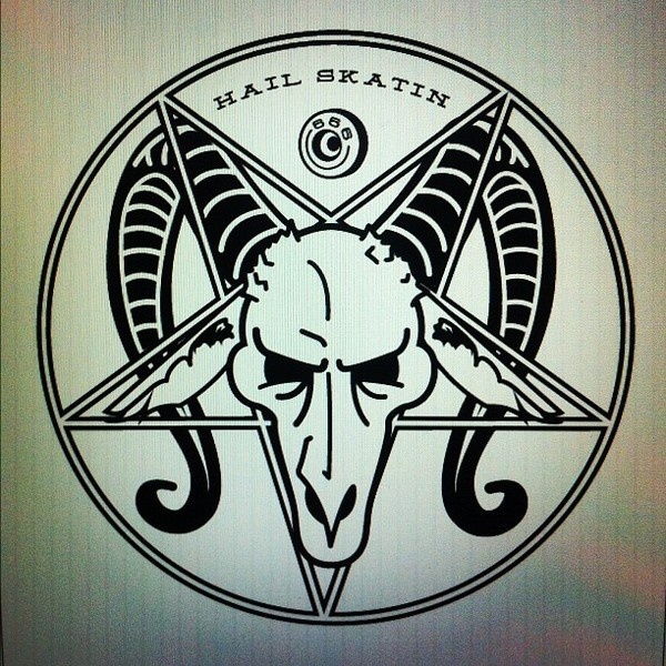 Hail skatin. (Taken with Instagram) #goat #illustration #evil