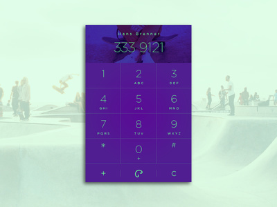 #challenge #daily100 #dialer #green #interface #phone #skate #ui #ux #violet #widget