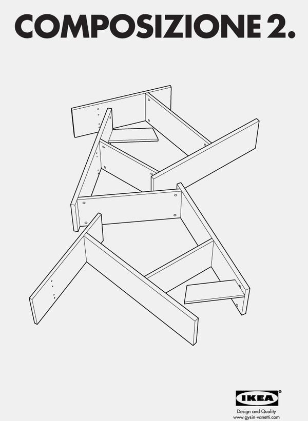 Composizione 2, by Andreas Gysin & Sidi Vanetti #inspiration #creative #design #graphic #composition #ikea #poster #gray
