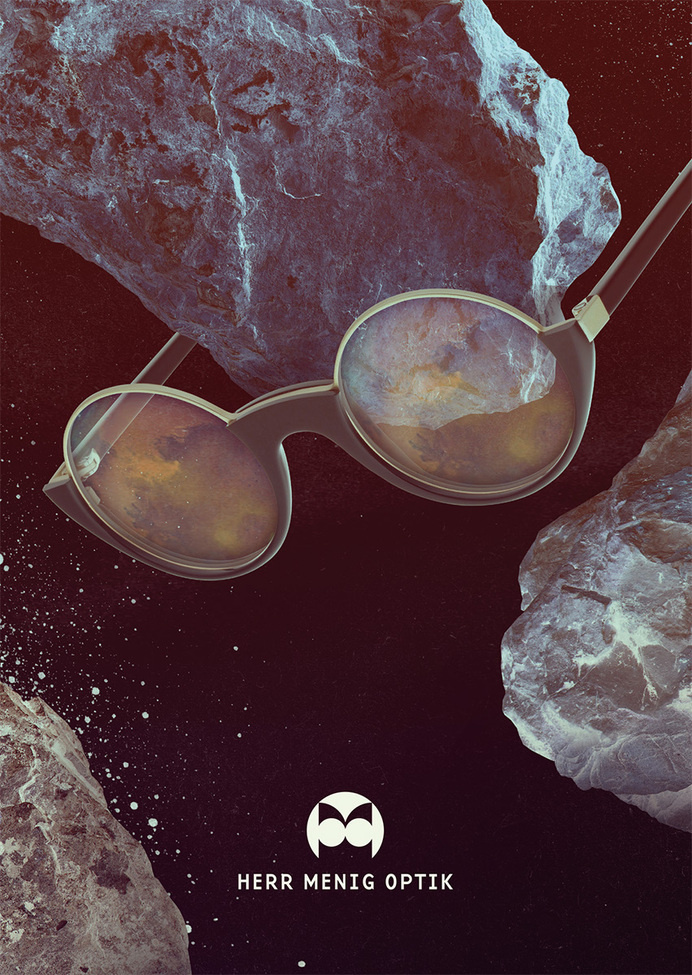 Ad illustration for Herr Menig Optik, an optician in Nürnberg Germany - www.philippzm.com #illustration #optician #ad