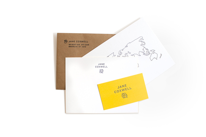 Jane Coxwell (chef) identity by MGMT. design #identity #logo #brand #design #print #notecard #businesscard #stamp #mgmt