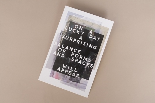 On A Lucky Day... - Elana Schlenker #design #publication #grid #photography #typography