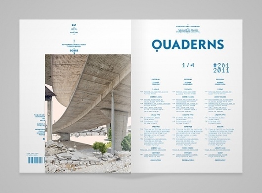 MagSpreads Editorial Design and Magazine Layout Inspiration: Quaderns Architecture magazine #print #architecture