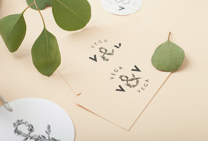 Vega & Vega by Menta . #mark #nature #flowers #stationary #print #graphic #design