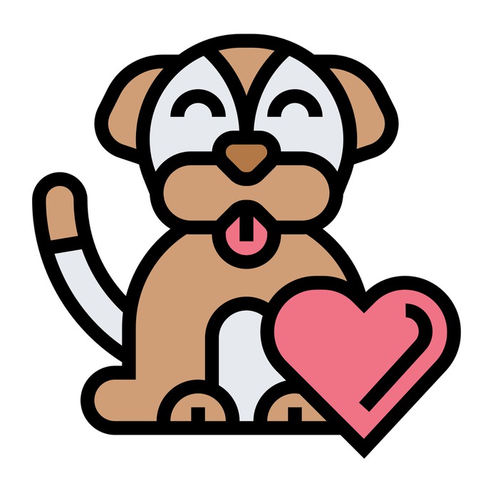 See more icon inspiration related to dog, pet, animal, heart, canine, charity, puppy, love and animals on Flaticon.