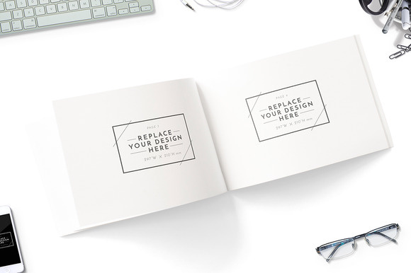https://creativemarket.com/itembridge/376012-A4-Landscape-Magazine-Mockup