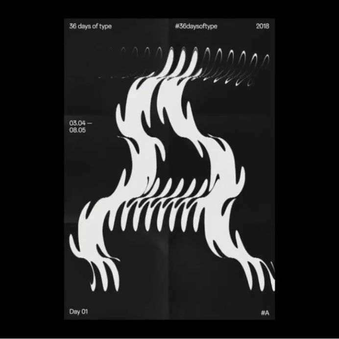 Typography Inspired - auf Instagram: „“A” - How great is this entry by @anthonyvelen for the current @36daysoftype contest?? Brilliant work 👏🏼 Check out Anthony’s other entry for…“