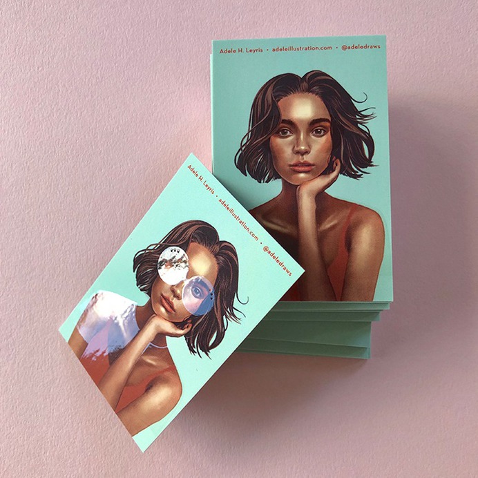 Adele Leyris—Spot UV Business Cards