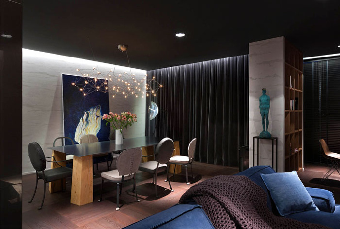 Apartment in Dark Colors by InCube - #decor, #interior, #homedecor,