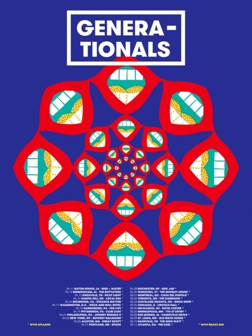 (39) Tumblr #live #cut #typography #out #illustration #poster #generationals #york #band #concert #new