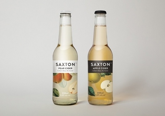 Packaging | Saxton Cider | bumbumbum #packaging #bottles #labels #cider