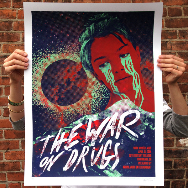 The War On Drugs on Behance #gig #print #war #drugs #the #screen #on #poster #crying