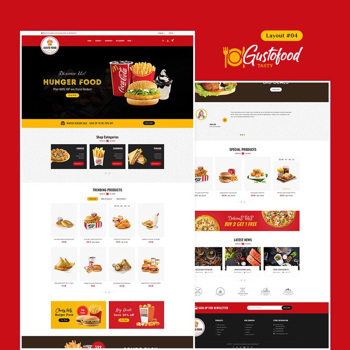 #Gusto #Food & #Restaurants - #Prestashop #Responsive #Theme | #TemplateTrip #eCommerce #Website #Design #Template