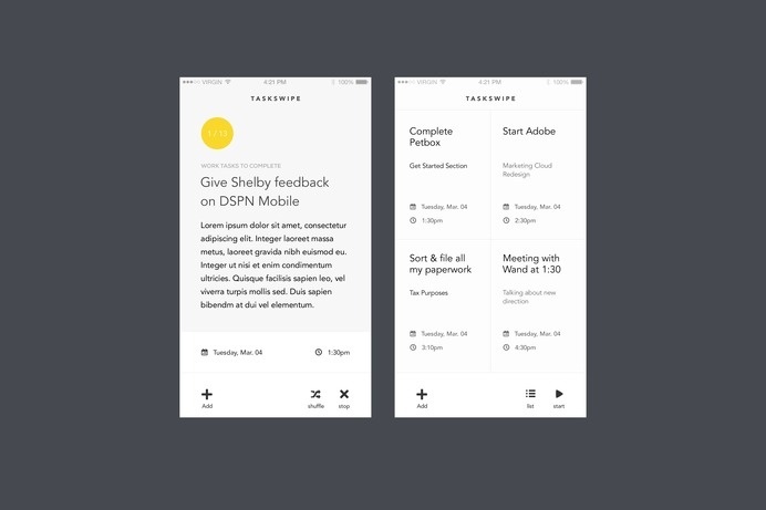 #tasking #ios #mobile #design #dribbble